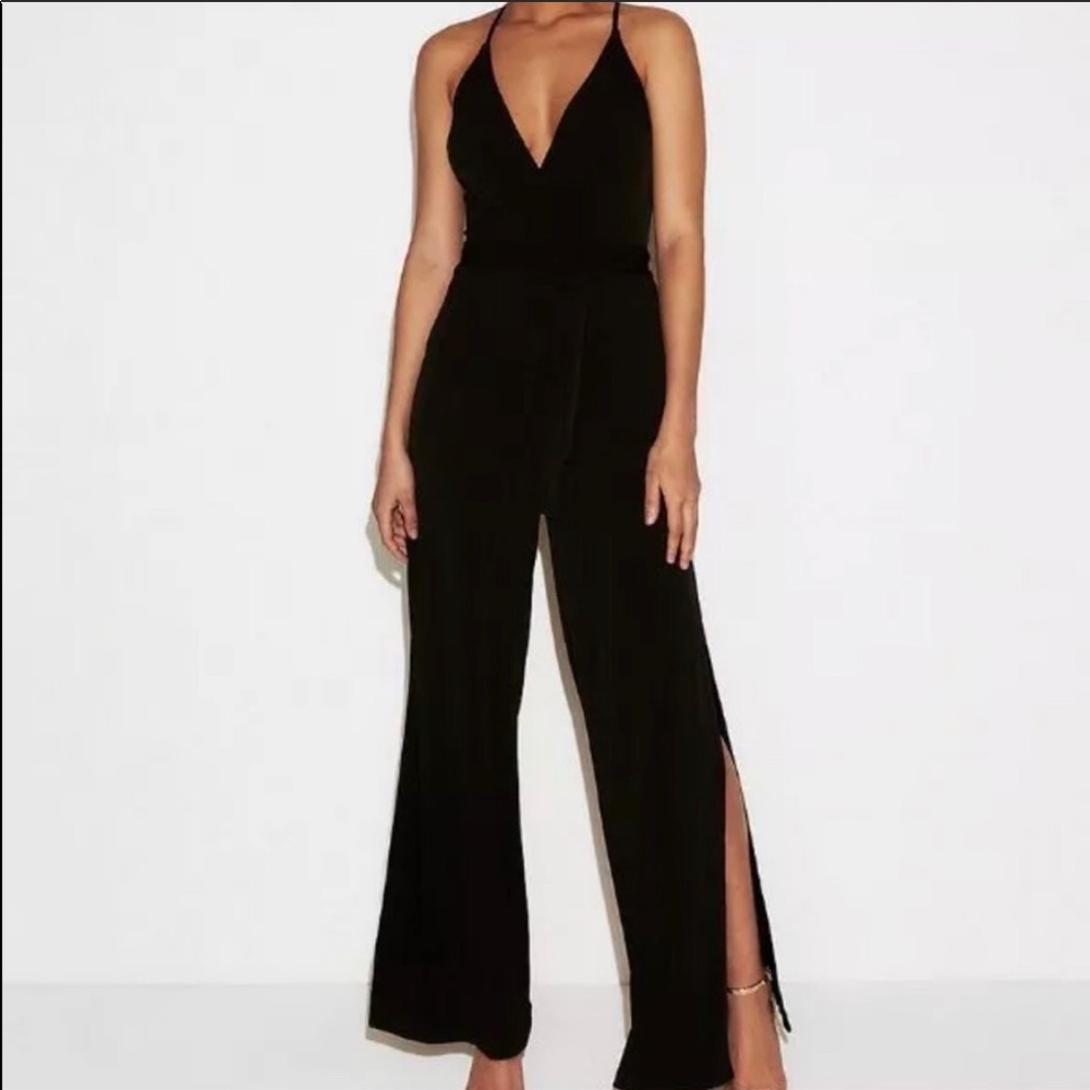 NWT Express Belted Black Jumpsuit